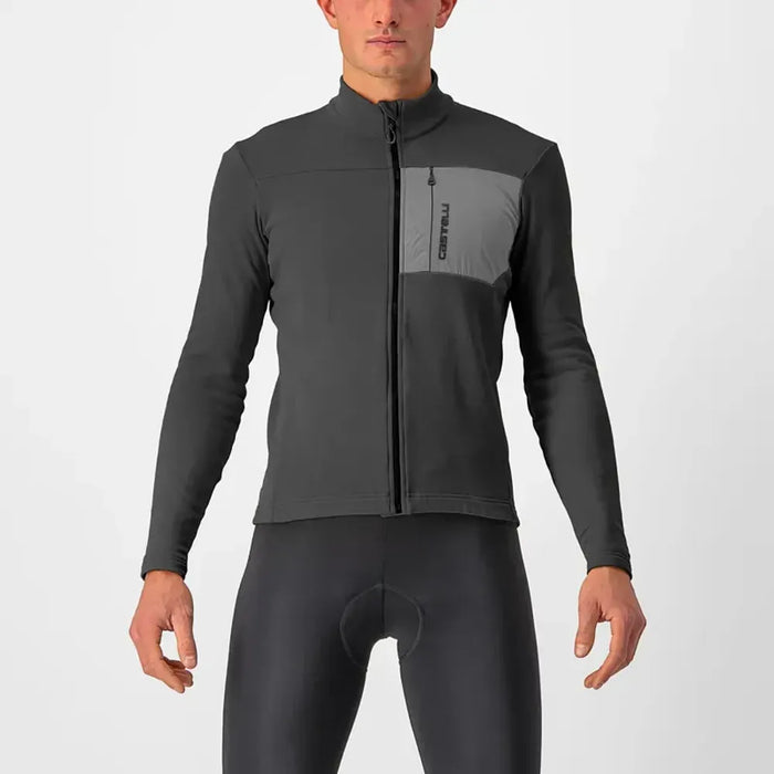 Castelli Unlimited Trail Long Sleeve Jersey in Dark Grey