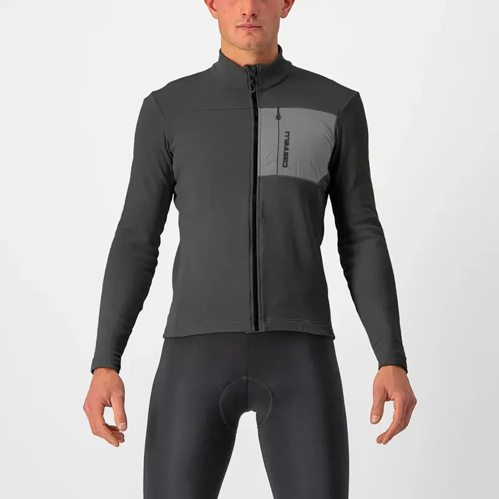 Castelli Unlimited Trail Long Sleeve Jersey in Dark Grey