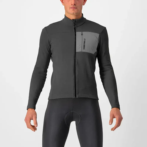 Castelli Unlimited Trail Long Sleeve Jersey in Dark Grey