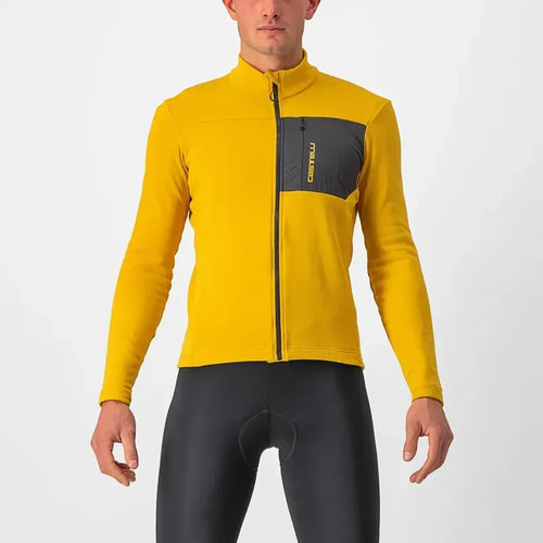 Castelli Unlimited Trail Long Sleeve Jersey in Goldenrod/Dark Grey