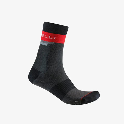 Castelli Velocissima 2 Women's Thermal Socks in Dark Grey/Black/Hibiscus