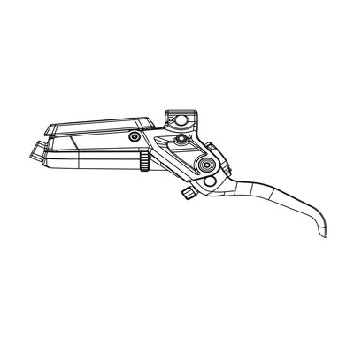 SRAM Spare - Disc Brake Lever Assembly - Carbon Lever (Assembled, No Hose, Includes Barb,Olive,Boot) Black Ano - Code Ultimate Stealth C1 (SRAM spare parts catalogue drawing)