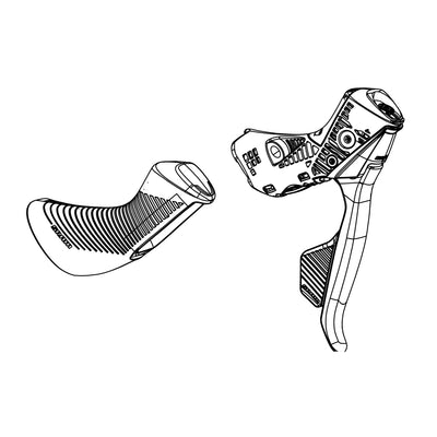 SRAM Spare - ED Exchange Kit Shifter And Brake Apex Etap AXS D1 Disc Right (Including Hood) (SRAM spare parts catalogue drawing)