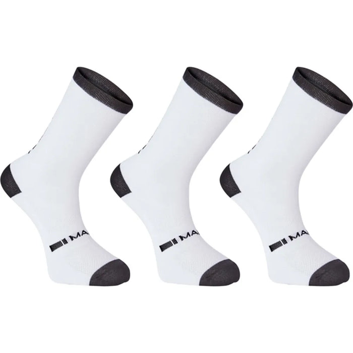 Madison Freewheel Long Cycling Socks 3 Pack in White