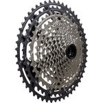 Angled view of Shimano Deore XT CS-M8200 12-speed cassette