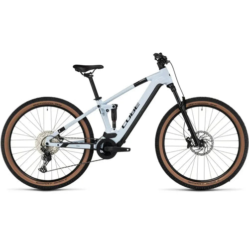 2024 Cube Stereo Hybrid 120 Pro 750 eMountain Bike in Flash White