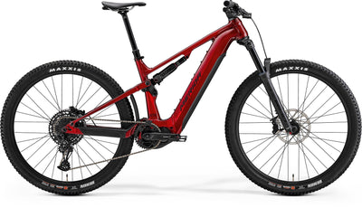 2024 Merida eOne-Forty 675 Electric Full Suspension Mountain Bike in Red