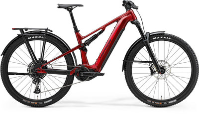 2025 Merida eOne-Forty 675 EQ Electric Full Suspension Mountain Bike in Red