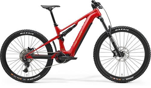 2025 Merida eOne-Sixty 400 Electric Full Suspension Mountain Bike in Red