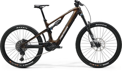2025 Merida eOne-Sixty 7000 Electric Full Suspension Mountain Bike in Gold
