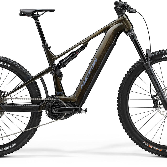 2025 Merida eOne-Sixty 875 Electric Full Suspension Mountain Bike in Gold