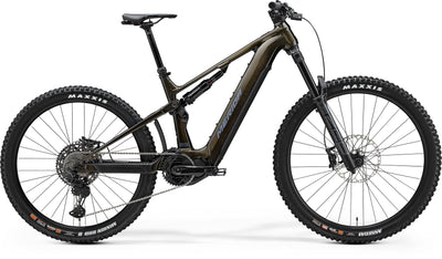 2025 Merida eOne-Sixty 875 Electric Full Suspension Mountain Bike in Gold