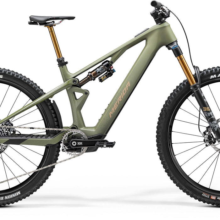 2025 Merida eOne-Sixty SL 10K Electric Full Suspension Mountain Bike in Green