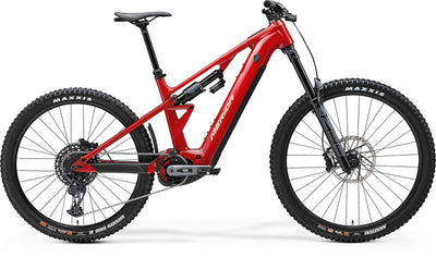 2025 Merida eOne Eighty 700 Electric Full Suspension Mountain Bike in Red