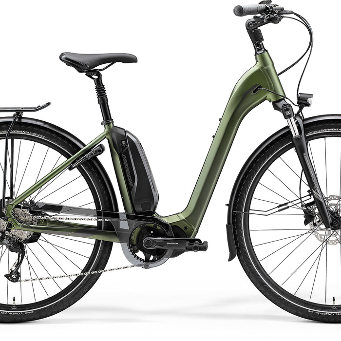 2023 Merida eSpresso City 300SE EQ 418Wh Electric Hybrid Bike in Green