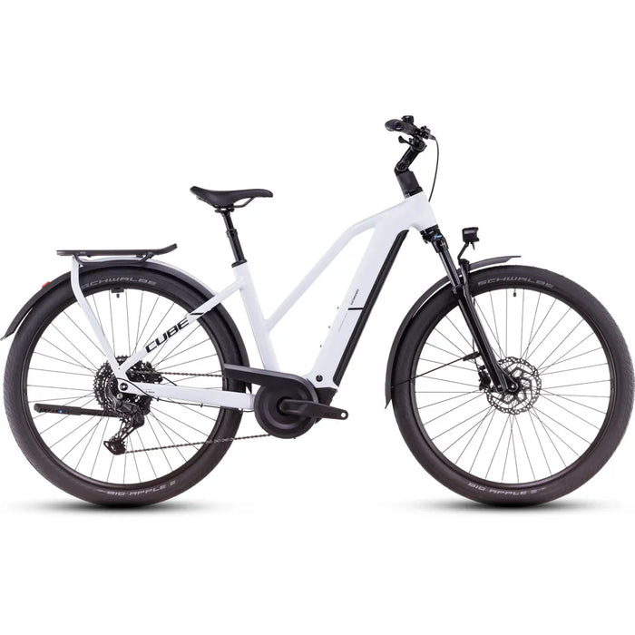 2025 Cube Kathmandu Trapeze Frame Hybrid One 800 Electric Bike in White