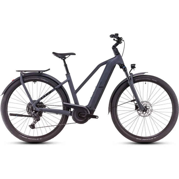 2025 Cube Kathmandu Trapeze Frame Hybrid One 800 Electric Bike in Grey