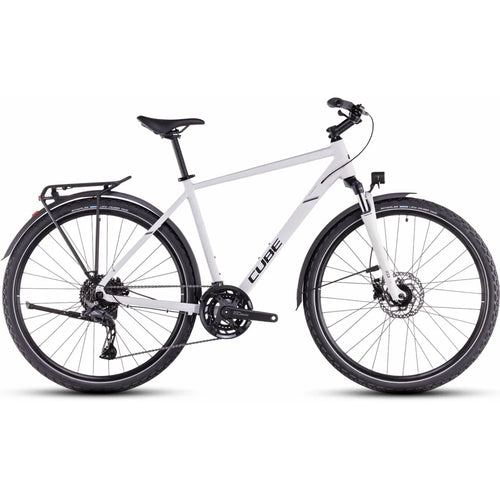 2025 Cube Nature Pro Allroad Hybrid Bike in White