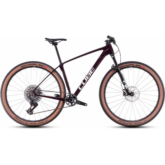 2025 Cube Reaction C:62 Slx Carbon Hardtail Mountain Bike in Red