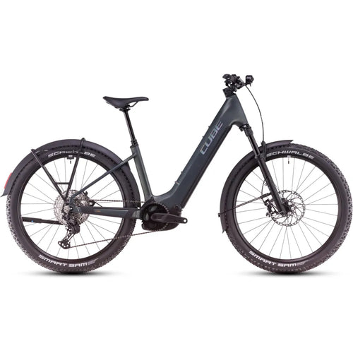 2025 Cube Reaction Hybrid Slx Allroad 800 Easy Entry Electric Mountain Bike in Grey