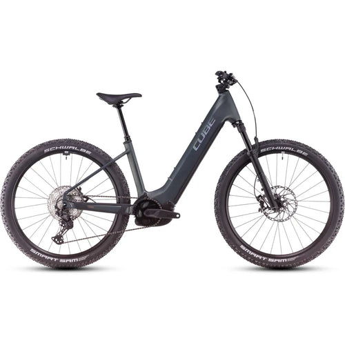2025 Cube Reaction Hybrid Slx 800 Easy Entry Electric Mountain Bike in Grey