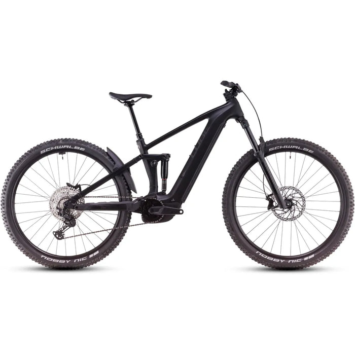 2025 Cube Stereo Hybrid One44 Ex 800 Electric Mountain Bike in Black