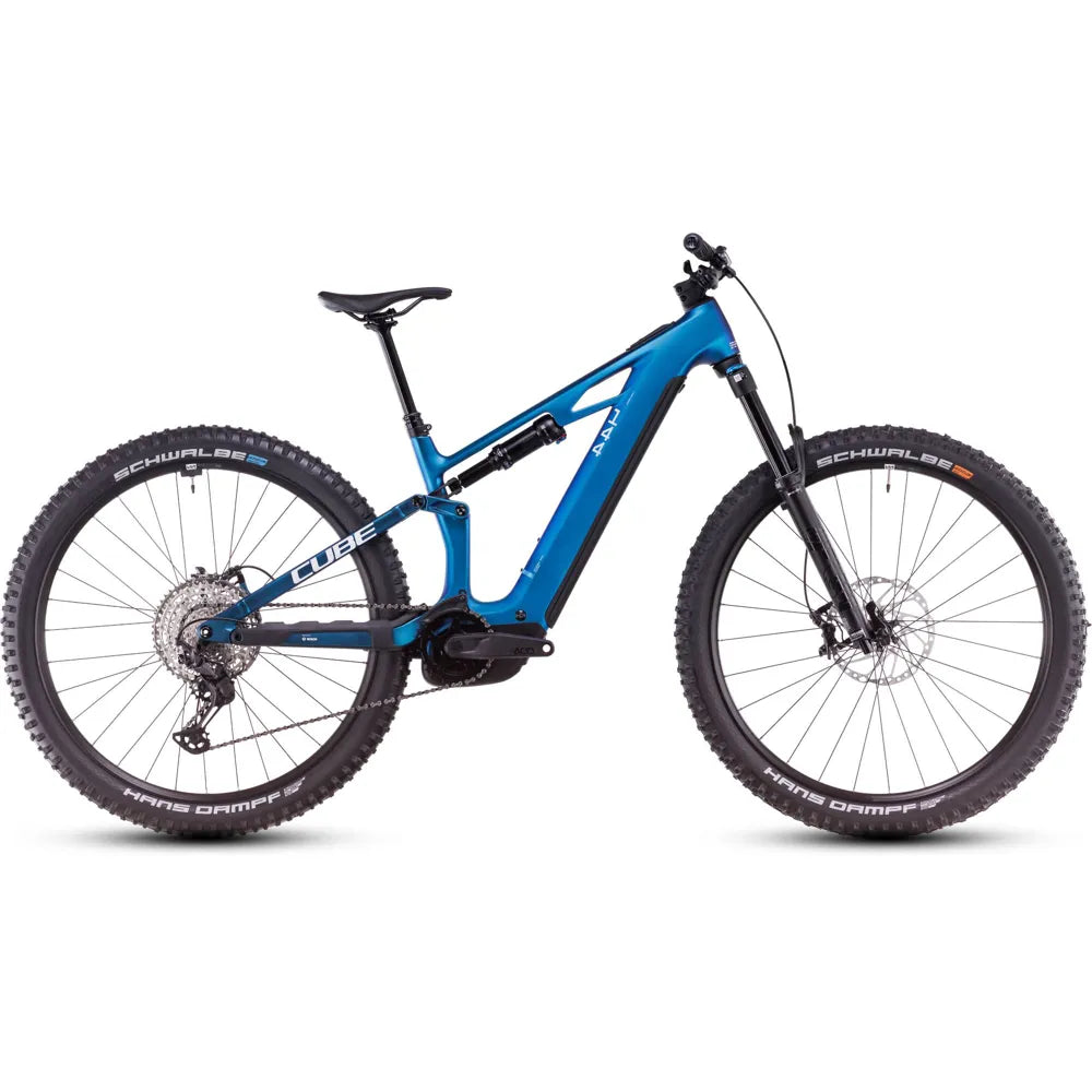 cube stereo hybrid 2025 2025 Cube Stereo Hybrid One44 Hpc Slx Carbon 800 Electric Mountain Bike in Blue