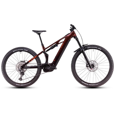 2025 Cube Stereo Hybrid One77 Hpc Race Carbon 800 Electric Mountain Bike in Red