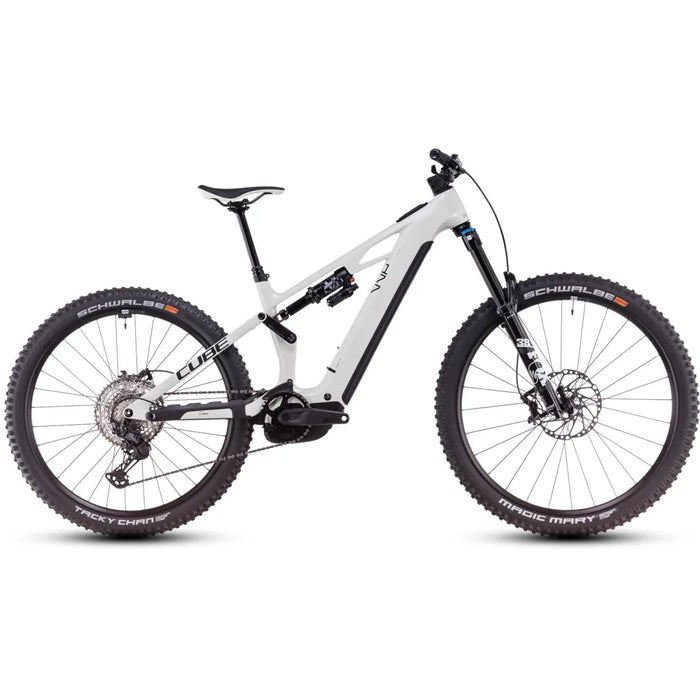 2025 Cube Stereo Hybrid One77 Hpc Slx Carbon 800 Electric Mountain Bike in White