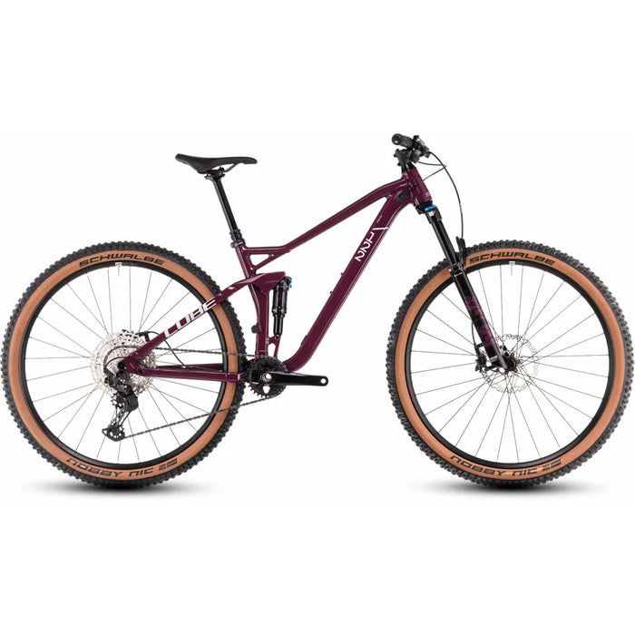 2025 Cube Stereo One22 Race Full Suspension Mountain Bike in Red