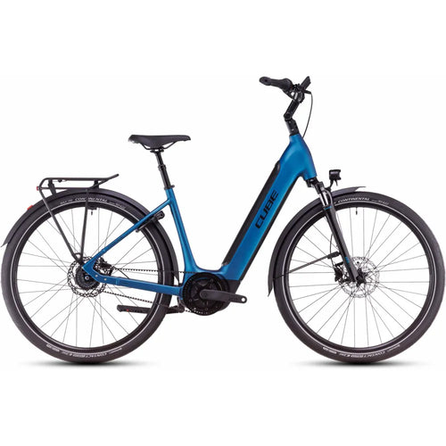 2025 Cube Supreme Hybrid Deluxe One 625 Easy Entry Electric Bike in Blue
