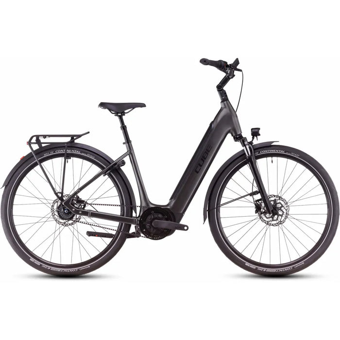 2025 Cube Supreme Hybrid Deluxe One 625 Easy Entry Electric Bike in Grey