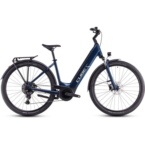 2025 Cube Touring Hybrid One 625 Easy Entry Electric Bike in Blue