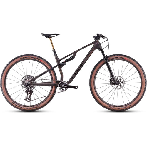 2025 Cube Ams Zero99 C:68X Slt 29 Liquid Carbon Full Suspension Mountain Bike in Grey