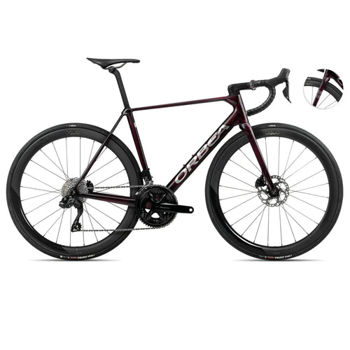 2025 Orbea Orca M30Iltd Pwr Carbon Road Bike In Wine Red And Titanium