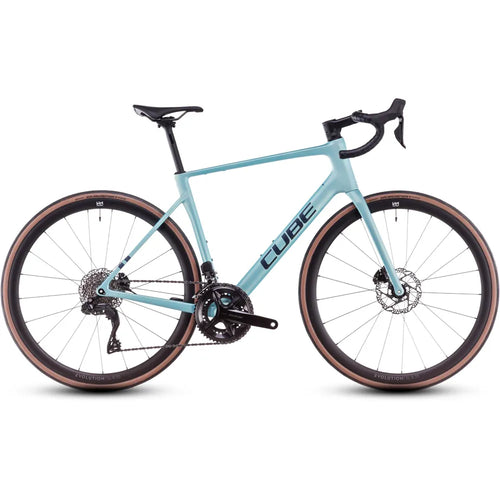 2025 Cube Attain C:62 Slx Carbon Road Bike in Blue