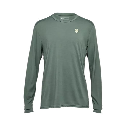Fox Racing Ranger Shepherds Drirelease Long Sleeve Jersey in Green