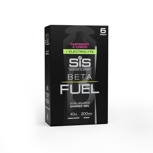 Science In Sport Beta Fuel Energy Gel + Electrolyte - box of 6 gels - raspberry and lemon