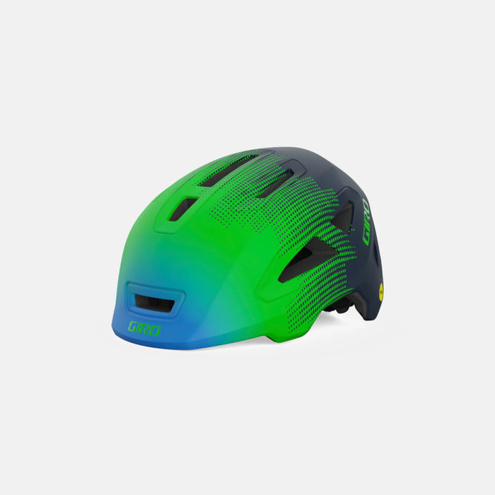 Giro Scamp Mips Kids Helmet in Green and Blue
