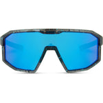 Madison Enigma Blue Black Splatter Sunglasses -3 Lens Pack-Purple Mirror / Amber / Clear