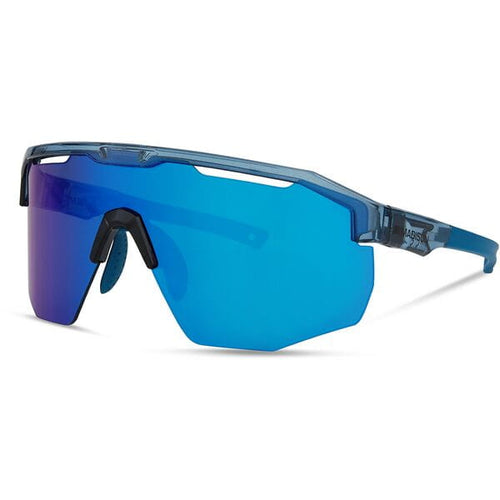 Madison Cipher Crystal Gloss Blue Sunglasses - 3 Lens Pack - Blue Mirror / Amber / Clear