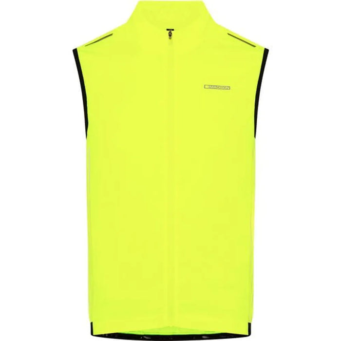 Madison Stellar Reflective Windproof Cycling Gilet in Hi-Viz Yellow