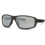 Madison Target Matt Black Sunglasses - 3 Polarised Lens Pack-Silver Mirror/Bronze/Yellow