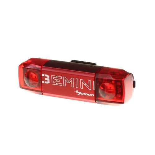 Moon Gemini Rechargeable Bike Rear Light In Red