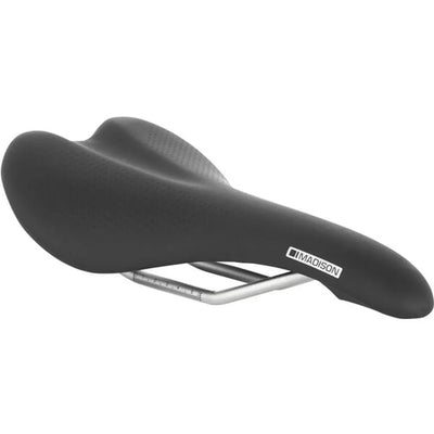 Madison Flux Switch Standard Unisex Bike Saddle in Black - 142mm