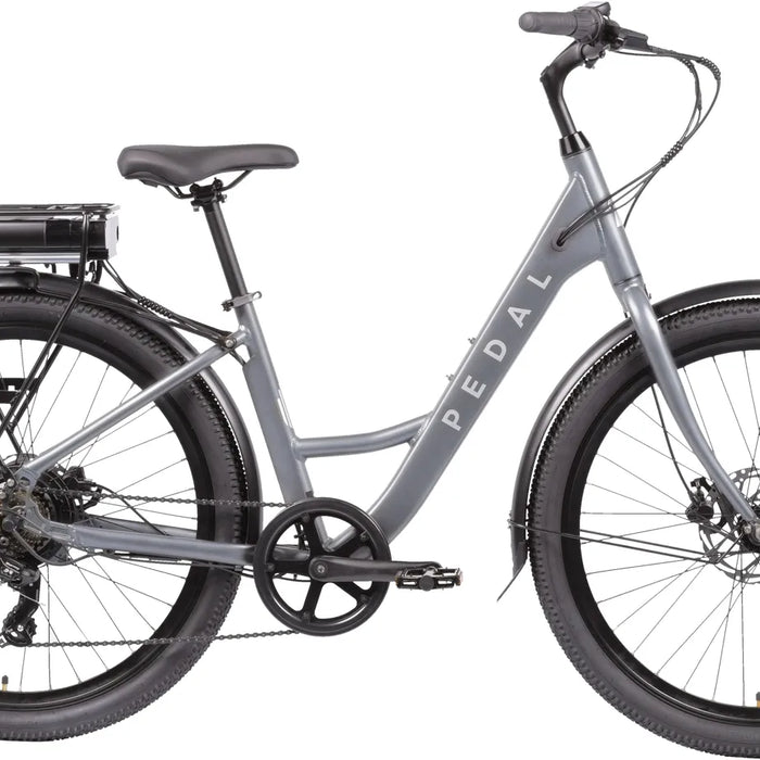 Pedal Comet 3 Disc Electric Hybrid Bike in Charcoal