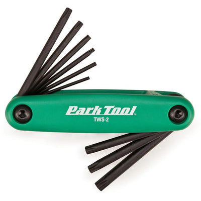 Park Tool TWS-2 Fold-Up Torx Compatible Wrench Set Multi Tool in Green