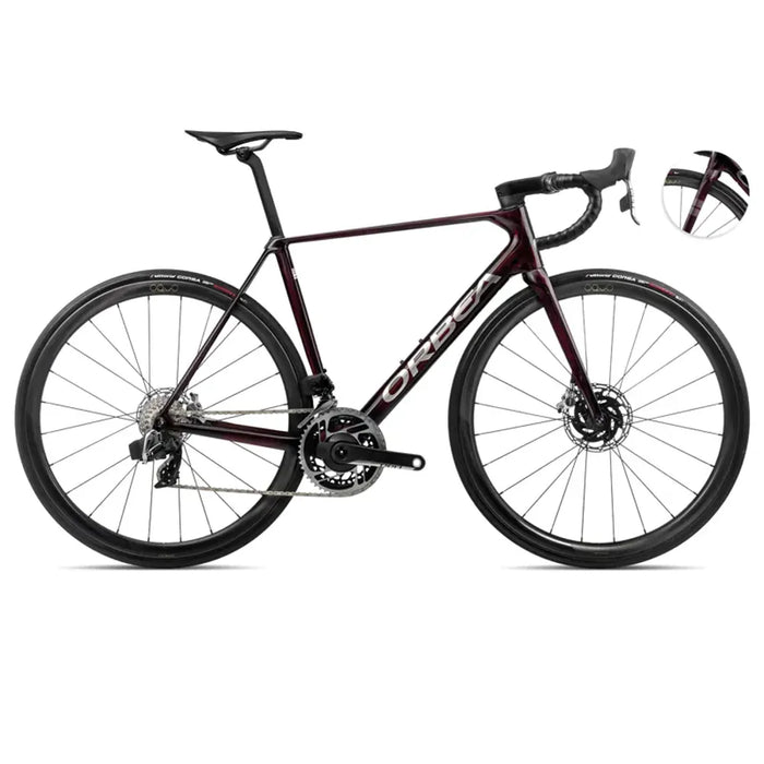 Orbea Orca M11eltd Pwr Road Bike In Wine Red/Titanium