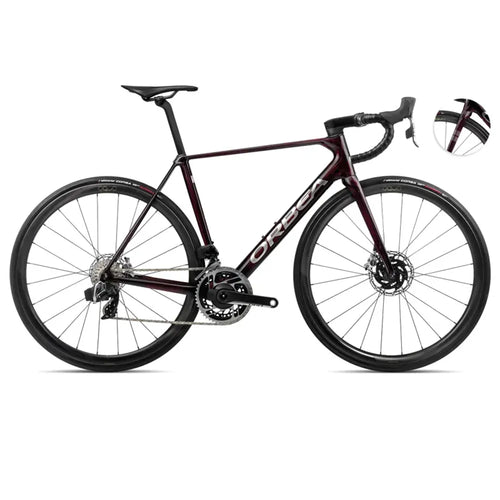 Orbea Orca M11eltd Pwr Road Bike In Wine Red/Titanium