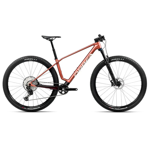 2025 Orbea Alma M20 XT Carbon Hardtail Mountain Bike in Burgundy Red